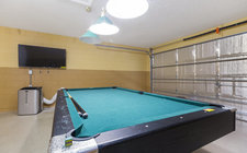 Garage converted in to game room Garage converted in to game room