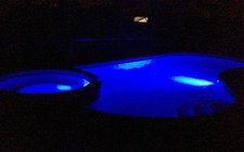 Pool at night time Pool at night time
