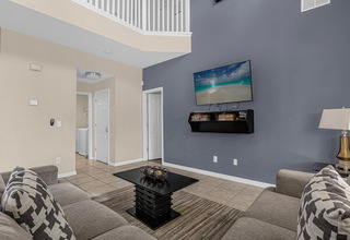 Large family room leading to the pool area Large family room leading to the pool area