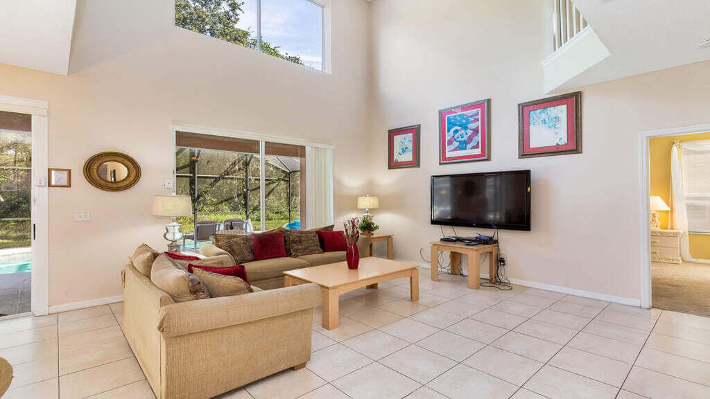Family room leading to the private pool