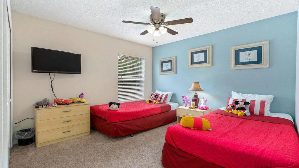 Bedroom #3: Princess bedroom with two twin beds