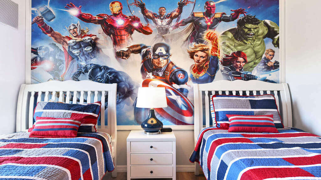 Kids bedroom #2 - Beach Themed bedroom has two twin beds