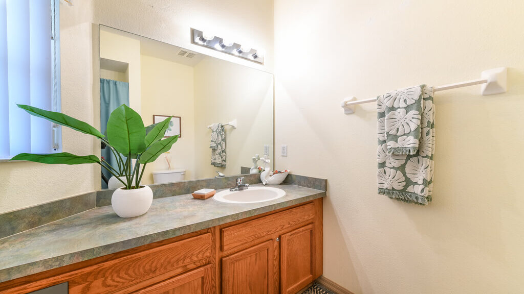 Powder room located on first-floor