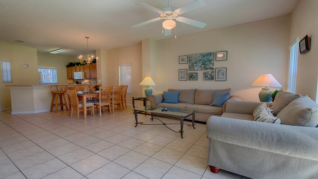 Another view of dining and living areas