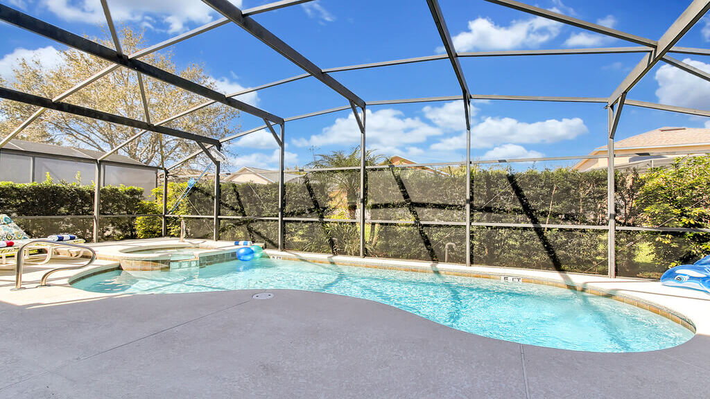 Enjoy a meal by this pool with your family