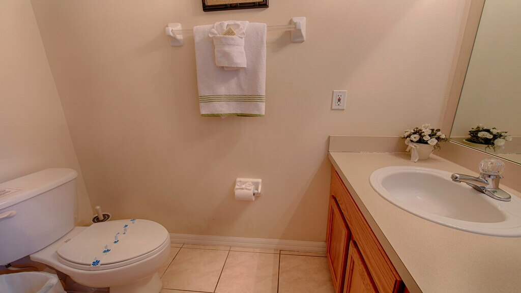 Powder room on first floor