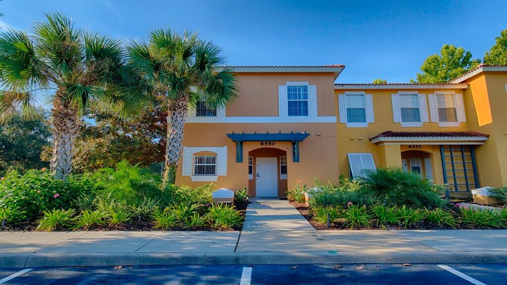 Front view of the townhome