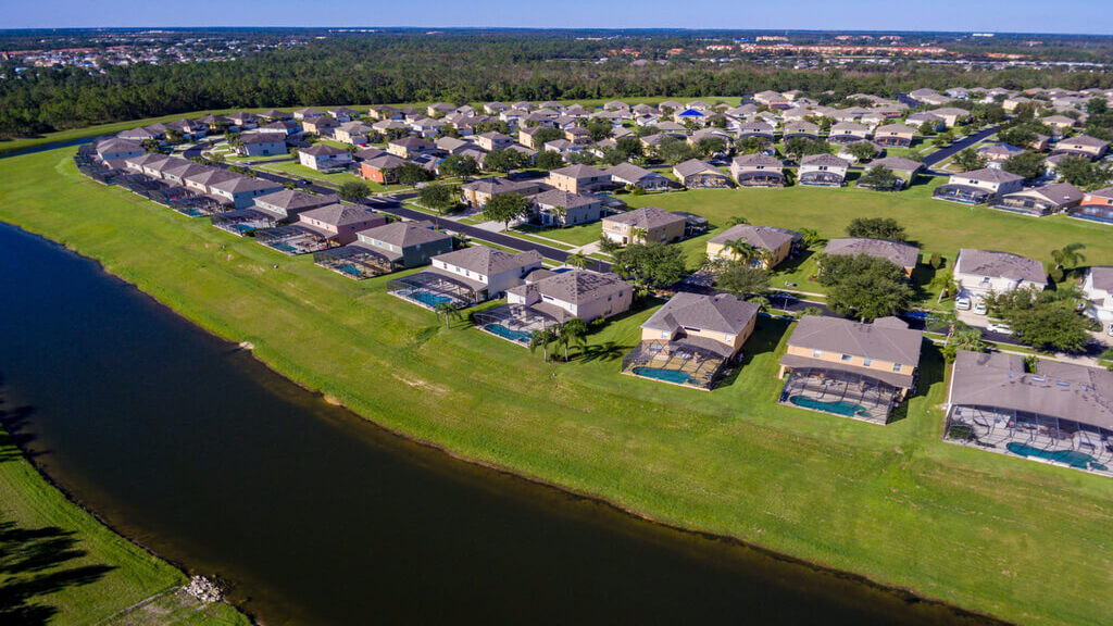 Aerial view of the vacation home - No rear neighbors