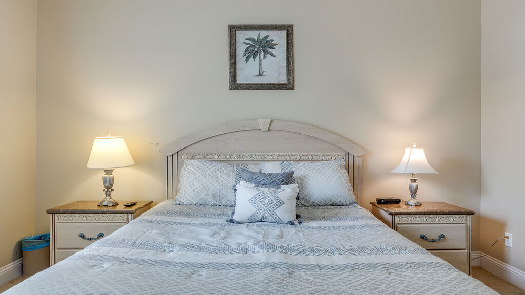 Fully furnished master suite - With a flat-screen TV