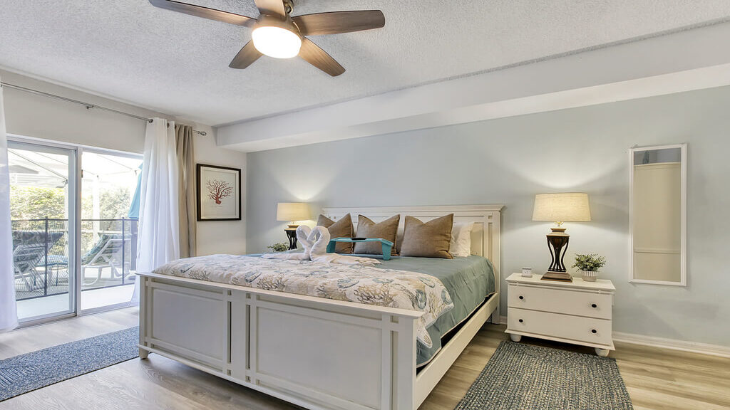 Bedroom #1 with king bed, located on the first floor