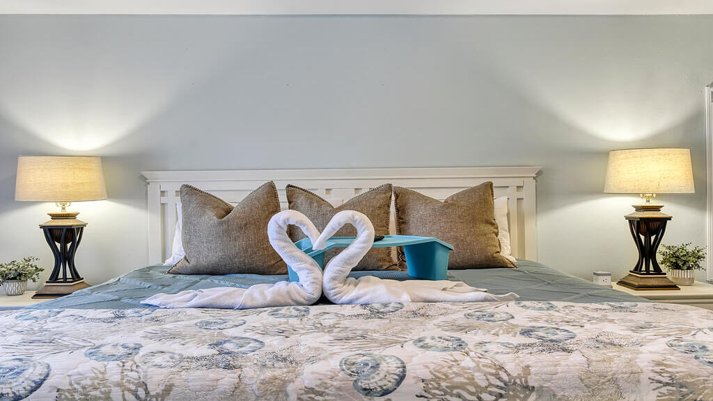 Bedroom #1 with king bed, located on the first floor