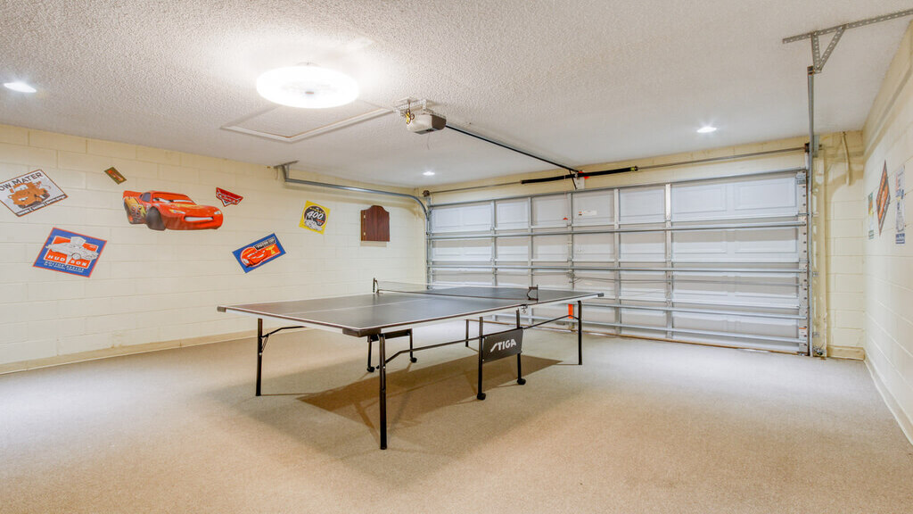 Garage converted as a fun games-room