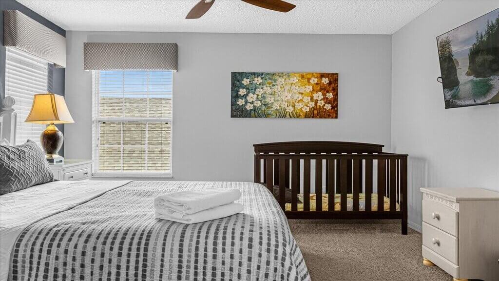 Bedroom #2: This bedroom has a crib as well