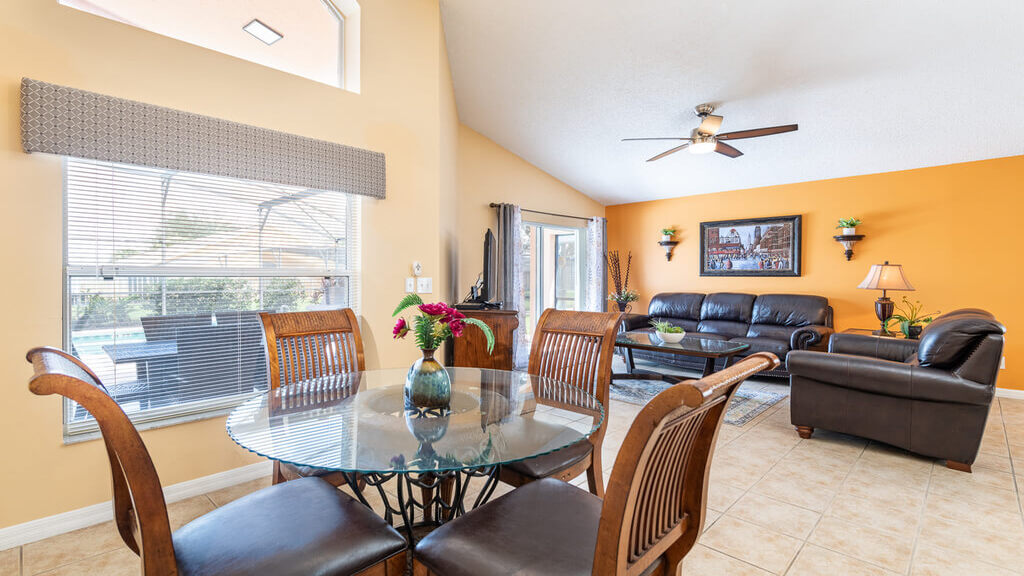 View of nook and living rooms