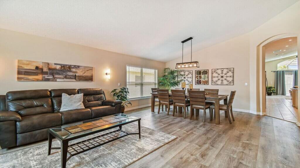 Spacious living and formal dining areas