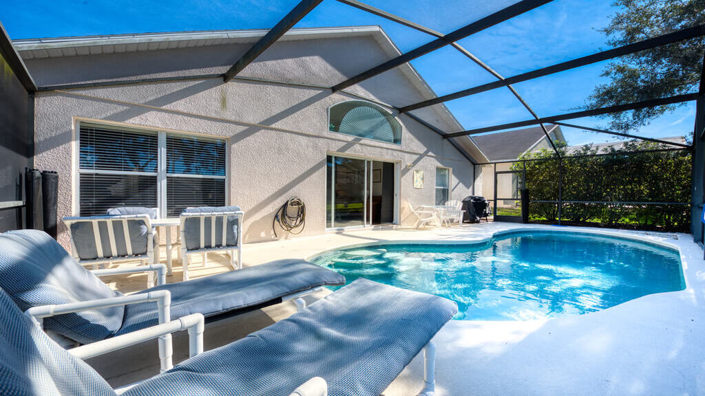 West-facing private pool