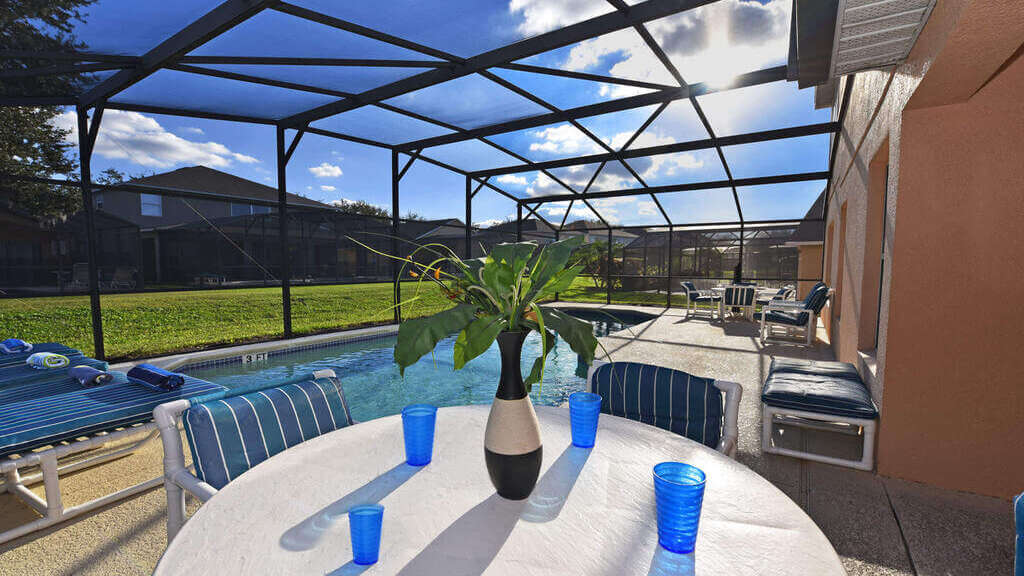 There is plenty of seating for the while family to hang-around by the pool