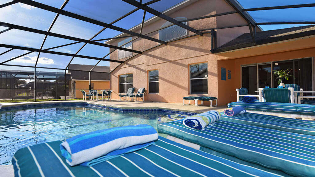 There is plenty of seating for the while family to hang-around by the pool