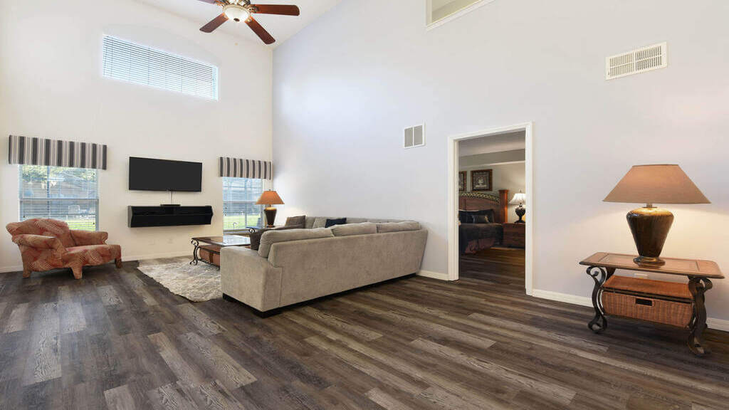 Spacious living room allows families to share their memories