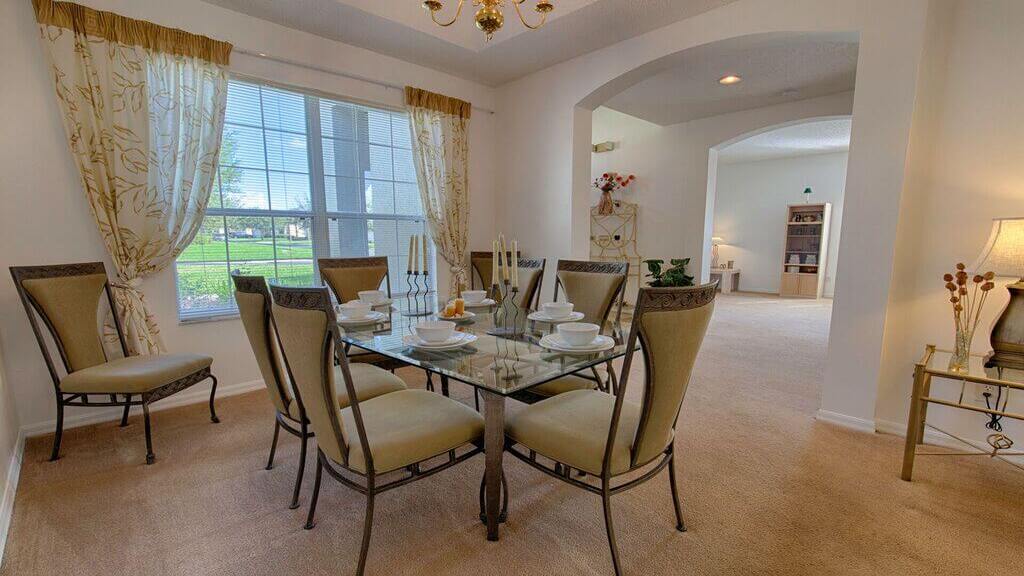 The spacious formal dining is ideal for all family meals
