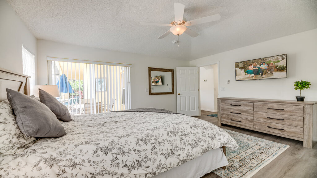 Master suite #1 with a queen bed