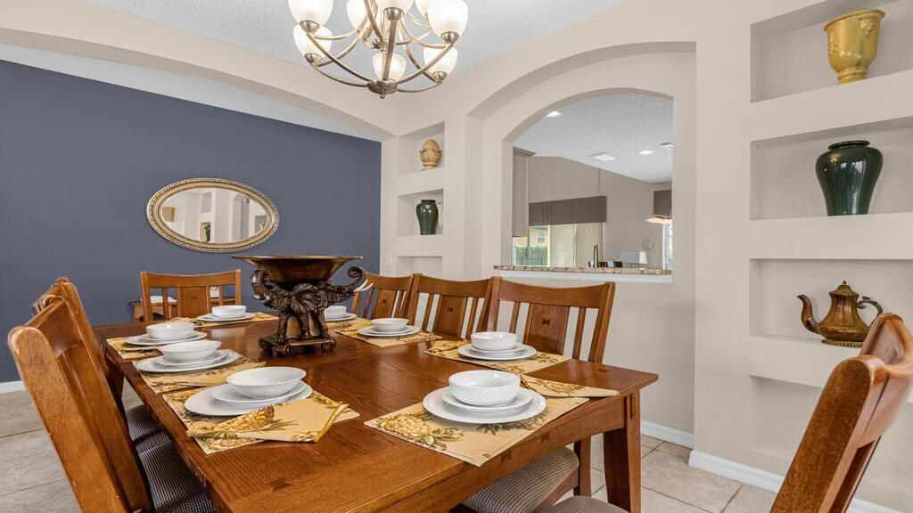 Large formal dining area